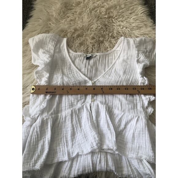 American Eagle White Two Piece Crop Top Maxi Skirt Matching Set Size Small H1 - Picture 9 of 11